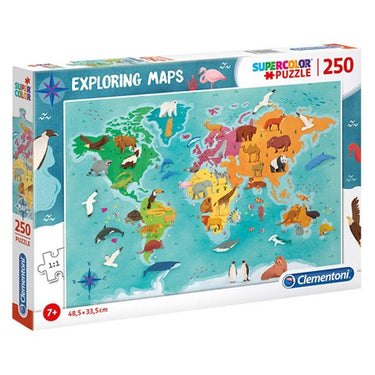 Puzzle Mapa Mundi Animales - Banbury Arte